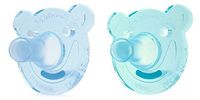 Philips Avent Soothie Pacifier, 0-3 months, Green/Blue, Bear Shape, 2 pack, SCF194/01
