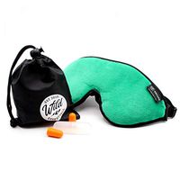 Wild Essentials® Escape™ Luxury Plush Sleep Mask Kit with Eye Cavities, Earplugs and Carry Pouch, Gift Set (Green Goddess)