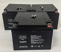 SPS Brand 12V 26Ah Replacement Battery for Yuasa NP24-12BFR (3 Pack)