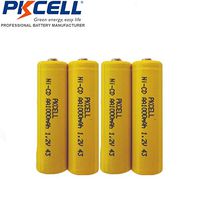 1.2V AA 1000mAh NI-CD Rechargeable Battery Button Top for Solar Lights 4PC