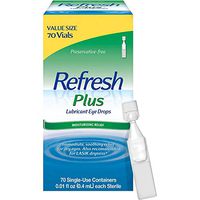 REFRESH Plus Lubricant Eye Drops Single-Use Containers 70 Each (Pack of 3)
