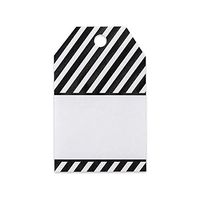 Black Stripes Printed Gift Tags - 2 1/4 x 3 1/2-50 Pack