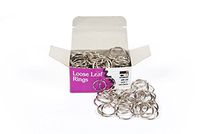 Charles Leonard Loose Leaf Rings with Snap Closure, Nickel Plated, 1 Inch Diameter, Silver, 100-Pack (R-29)