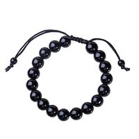 ROSENICE Weight Loss Bracelet Unisex Natural Stone Black Obsidian Therapy Magnetic Healthcare Bracelet Slimming Body
