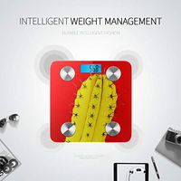 Cute Cartoon Cactus Bluetooth Body Scale Body Fat Analyzer Bathroom Scales Tracks 8 Key Compositions Analyzer Sync with Fitness Apps 400 Lbs