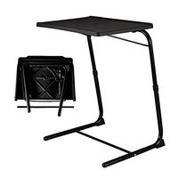 Medical Height Adjustable Overbed Table, Foldable Adjustable to 6 Different Heights, Portable Multifunctional Removable Laptop Desk Bed Sofa (Color : Black)