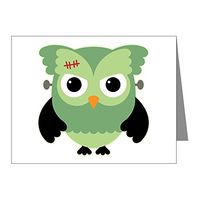 Note Card Spooky Little Owl Frankenstein Monster