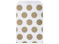 Pack Of 500, 6.25 x 9.25" Gold Dots Paper Merchandise Bags 35Lb Made In Usa