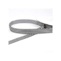 10yards Red Black Scottish Plaid Grid Printed Ribbon for DIY Home Decoration Gift Wrapping Ribbons,Black,Width 1cm