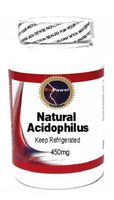Natural Acidophilus (Keep Refrigerated) 450mg 200 Capsules # BioPower Nutrition