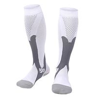 White 20-30 mmhg Compression Socks - Graduated Compression Socks for Men and Women Unisex Running/Nurses/Shin Splints/Flight Travel/Maternity Pregnancy/Fitness Weight Lifting (XXL) by Feigo