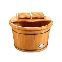 Foot Tub,Cedar Foot Bath Barrel,Household Wood Foot Bath Barrel,Pedicure Barrel, Thickened Wooden Foot Bath with Lid，for Foot Massage Spa