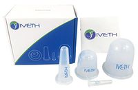 Silicone Cupping Cup - Set of 4 Massage Therapy kit for Face Eyes Lips and Body - Anti Wrinkle Helps with Muscle Soreness, Toning Improve Blood Flow, Increase Collagen, Reduce Fine Lines & Cellulite.