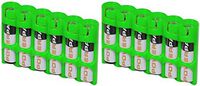 Powerpax Slim Line By Storacell "AAA" Battery Caddy Glow-In-The-Dark Moonshine X 2 Holders "Each Holds 6 AAA Batteries"