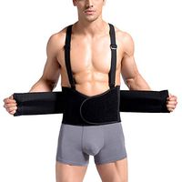 AIEOE Lumbar Support Belt with Suspenders for Men Women Adjustable Back Brace Shoulder Holsters Double Pull Back Support XL