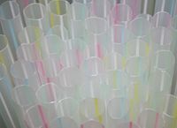 AMK 160 Count EXTRA WIDE Fat Boba Drinking Straw 8 1/2" Striped. Plastic Rods for Tiered Cake Construction
