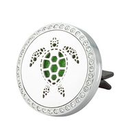 JAOYU Animal Locket Aromatherapy Car Air Freshener Vent Clip Essential Oil Diffuser Locket Stainless Steel Turtle Jewelry for Men Women Gifts