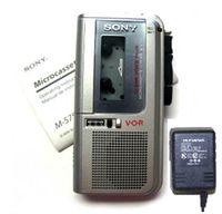 Sony M-677V MicroCassette Recorder Refurbished With Power Adapter