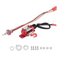 V GEBY RC Car Winch, 1:10 RC Scale Electric Metal Winch RC Model Vehicle Winch Compatible for SCX10 D90 D110 TF2 TRX4 KM2