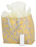 Working Class Studio The Re-Gift Collection Leaf Large Gift Bag, Slate