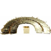 100 Jewelry Paper Shopping Tote Gift Bags Gold 3.5"