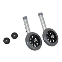 DMI Walker Wheels with Glide Caps, Silver, One Pair