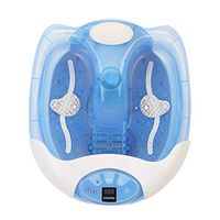 LEISURELIFE Foot Spa Bath Massager with Temperature Control, Three In One, Heating Bubble Vibration