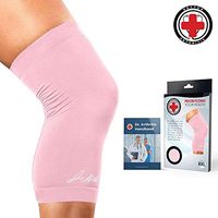 Doctor Developed Ladies Pink Knee Brace/Knee Compression Sleeve/Knee Support for Women & Doctor Written Handbook -Guaranteed Relief for Arthritis, Tendonitis, Injury Support, Running (5XL)
