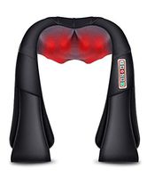 Shiatsu Back Shoulder and Neck Massager with Heat-4D Electric Deep Tissue 16 Kneading Massage for Muscles Pain Relief Relax in Car Office and Home Black