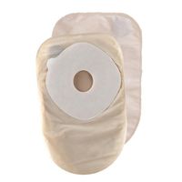 ConvaTec 175766 ActiveLife One-Piece Closed-End Pouch with Pre-Cut Stomahesive Skin Barrier, No Tape Collar, 8" Pouch with 1-Sided Comfort Panel and Filter, Transparent, 2" Stoma Opening, Pack of 15