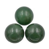 AD Beads Natural Gemstone Harmony Round Ball Crystal Healing Sphere Massage Rock 20~50mm (25 Green Aventurine, 35mm)