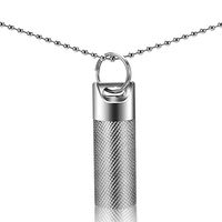 PPFISH Mini Titanium Pill Fob, Charm Pendant Pill Reminder, Keychain Pill Case, Waterproof Pill Container, Emergency Aspirin & Nitroglycerin Pill Holder for Men and Women (14mm)