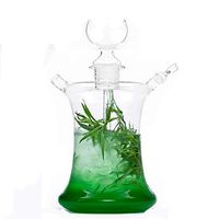 Okway Glass Shisha Hookah with LED Remote Controller | Hand Made 20" Premium Borosilicate