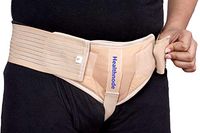 Healthnode(TM) Inguinal Hernia Belt for Men Post Surgery Pain Relief/Groin Truss Brace Hernia Pain Relief 1 Compression Pressure Foam Pad Comfortable&Adjustable Foam Pad (Medium, Beige-Left)