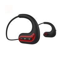 RHXX Swimming Bluetooth Headphones 8 Levels Waterproof Lightweight Design Without Restraint with 8G Memory,Red