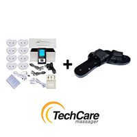 Lifetime Warranty Micro Mini Nano TENS Massager Unit TechCare 2in1 Dual AB Channels Portable Full Body Handheld Impulse Electronic Pulse Electrotherapy Pain Management Relief Therapy
