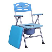 Toilet Chair, Foldable Bedside Commode-Tiltable Backrest Seat Cushion, for Pregnant Women Elder People Disabled