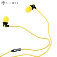 Subjekt Amp'd Earphones with Mic (Yellow)