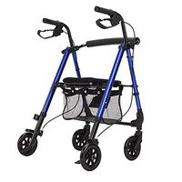 FLYSXP Senior Man Walker with Wheel Has Portable Seat Walker with Hand Brake Cart Folding Old Shopping Cart Wheelchair