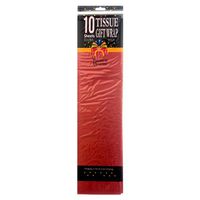 10 Red Tissue Wraps, Case of 72