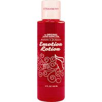 Edible Water Basesd Original Flavored Warming Massage Oil STRAWBERRY by Emotion Lotion 4oz