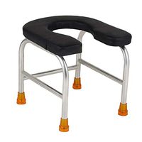 Commode Lightweight Outdoor Camping Toilet, Padded Open U-Shaped Seat Cushion, Elderly/Specially Needed Person/Handicap, Maximum Load 150kg/330lb