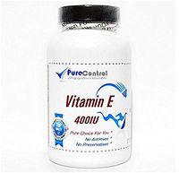 Vitamin E (Non-Oily) 400IU // 200 Capsules // Pure // by PureControl Supplements.