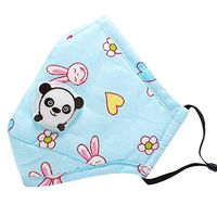 Dustproof Face Cover for Kid,Roisay Reusable PM2.5 Pollution Filter Respirator Safety Protection for Outdoor Haze Pollen Filter Air Purifying Respirator for Children (E)