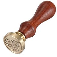 LAAT Classic 26 A-Z Alphabet Letter Stamp Retro Seal Wax Stamp Assorted Color Wood Sealing Wax for Wedding Decoration (W)