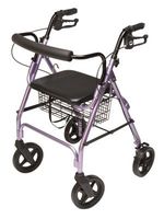 Lumex Walkabout Four-Wheel Contour Deluxe Rollator, Lavender, 1EA
