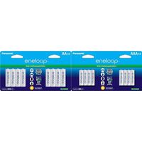 Panasonic  Eneloop AA and AAA 2100 Cycle Ni-MH Pre-Charged Rechargeable Batteries Bundle (16 Pack of Each)