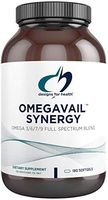 Designs for Health OmegAvail Synergy - Omega 3-6-7-9 Fatty Acids + Triglyceride (Tg) Fish Oil Capsules (180 Softgels)