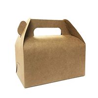 Prudance 10 Pack 6.4 x 3.5 x 3.5 inche Portable Cupcake Box Kraft Paper Gift Box for Party Wedding Birthday Shower Favor Box