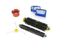 Iautomatic Bristle Brush & Flexible Beater Brush & 3-armed Side Brush & 3 x Aero Vac Filter Cleaning Tool Kit for iRobot Roomba 500 Series Roomba 536 550 55 552 564 (only compatible with AeroVac Bins)